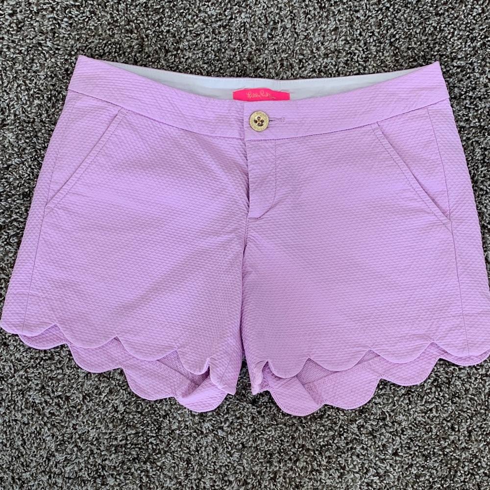 Lilly Pulitzer Women's Lavender Scalloped Shorts